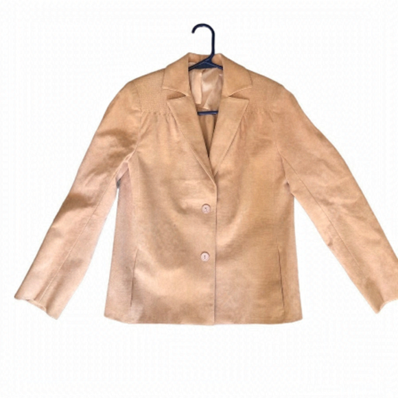 Brodkin Jackets & Blazers - VINTAGE Brodkin Ultrasuede beige jacket camel size medium lightweight